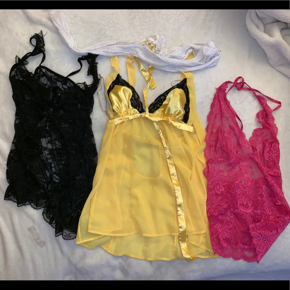 unbranded Other - Hot!💕Lot of 4 lingerie white fishnet bodystocking